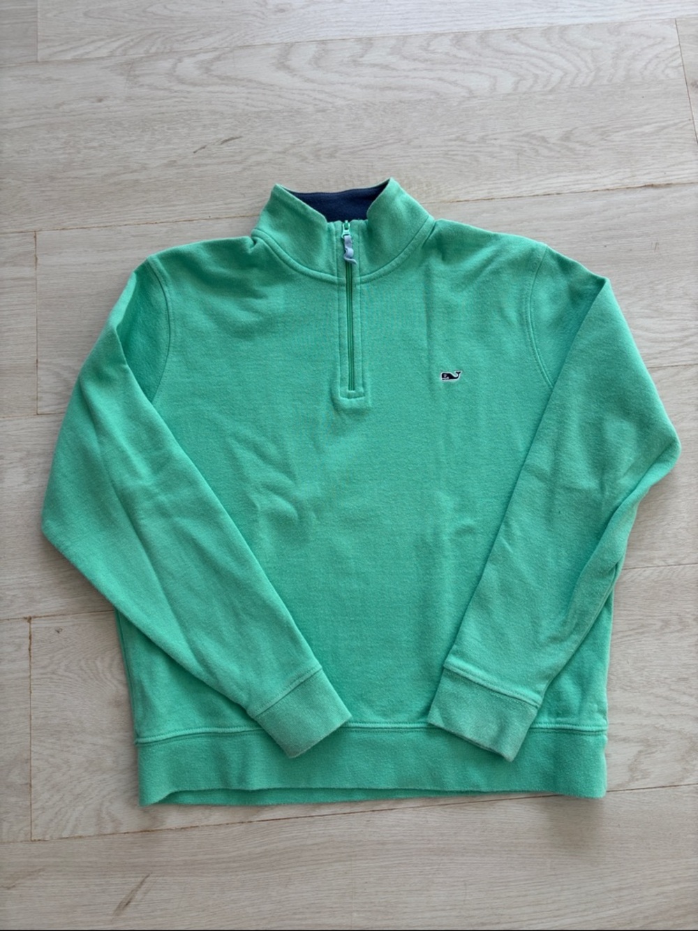 Vineyard Vines Kids Mint Green Quarter-Zip Pullover